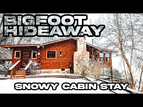 BIGFOOT HIDEAWAY IN THE SNOW Cabin In The Smokies OVERNIGHT FAMILY EXPERIENCE CABIN STAY