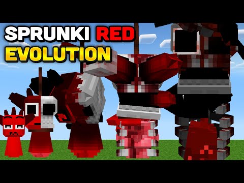 Minecraft But I Evolve SPRUNKI RED FINAL PHASE 1-9