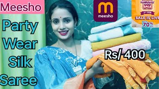 *Meesho* saree haul/ party wear special saree/ meesho silk saree