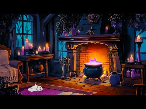 cozy witch cottage with vintage oldies playing in another room (relax/study/sleep) 🔥