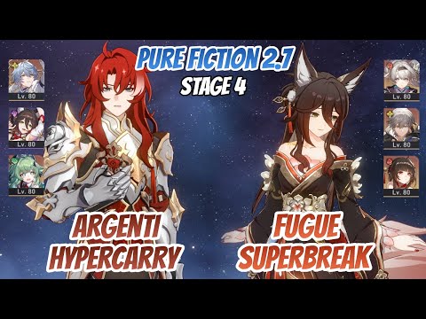 Argenti Hypercarry & Fugue SuperBreak w/ Firefly Pure Fiction Stage 4 (3 Stars) Honkai Star Rail