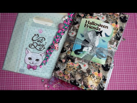 CAT LOVERS JUNK JOURNAL FLIP THROUGH #catloversjunkjournal #catjunkjournal