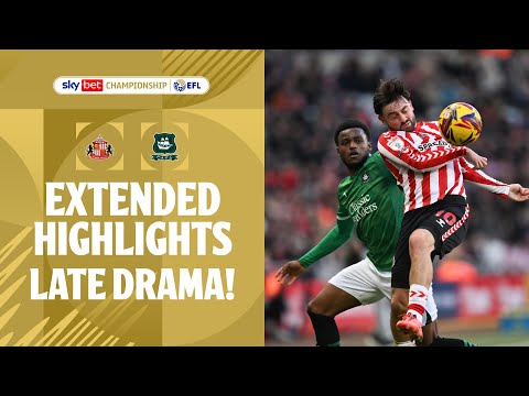 LATE DRAMA! | Sunderland v Plymouth Argyle extended highlights