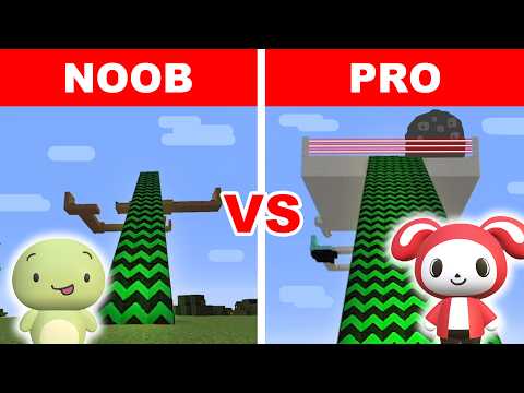 NOOB vs PRO: World's Largest Ramp Build Challenge in Minecraft