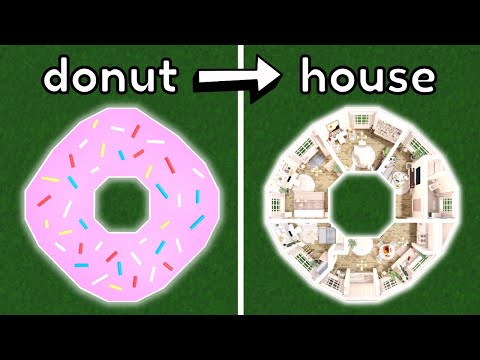 Building a DONUT SHAPED house in Bloxburg!