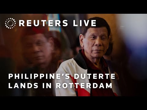 LIVE: Plane carrying former Philippine President Duterte lands in Rotterdam