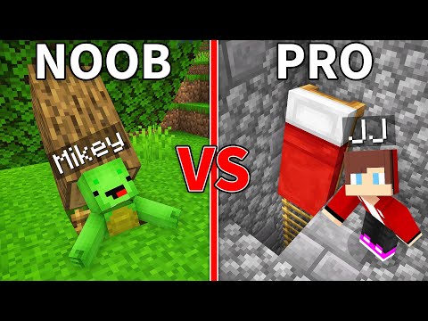 Mikey NOOB Secret Base vs JJ PRO Secret House Battle in Minecraft - Maizen