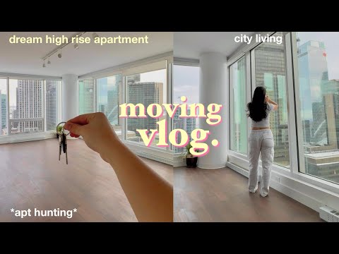 moving into my DREAM apartment! aesthetic high rise apartment tour & move in vlog!