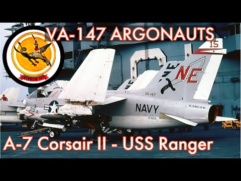 Vietnam - VA-147 Argonauts aboard the USS Ranger - First combat use of the A-7 Corsair II, 1967