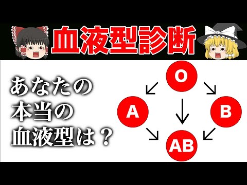 あなたの本当の血液型は？あなたが良く間違えられる血液型はこれ！【ゆっくり解説】