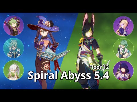 5.4 NEW ABYSS C6 Mona Hyperbloom & C0 Tighnari Aggravate - Floor 12 (9 Stars) | Genshin Impact