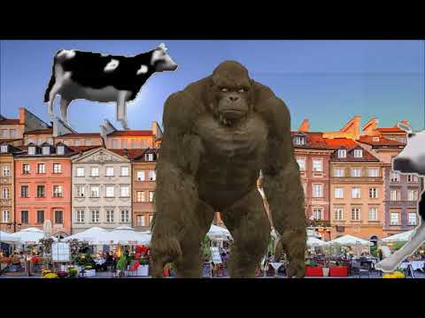 Polish Cow Fight with Scary Monsters in Warsaw Poland | Siren Head, Haggy Waggy, King Kong