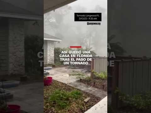 Así quedó una casa en Florida tras el paso de un tornado