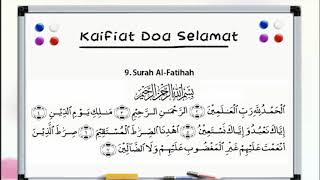 Doa Selamat - kaifiat