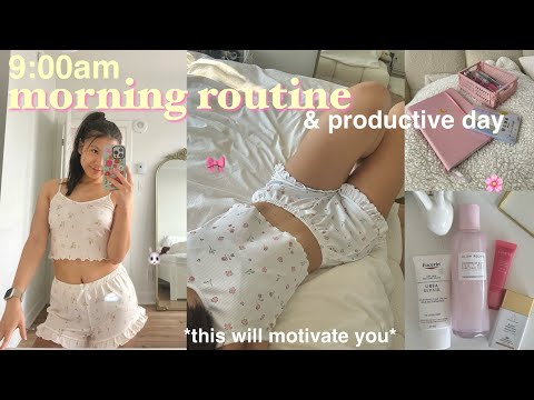 *realistic* 9am morning routine to night routine 🐰 healthy habits & sunday reset!