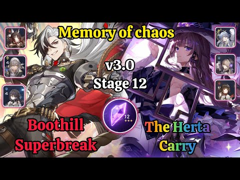 E0S0 Boothill Superbreak & E0S0 The Herta Carry Memory of chaos stage 12 Clear / Hsr