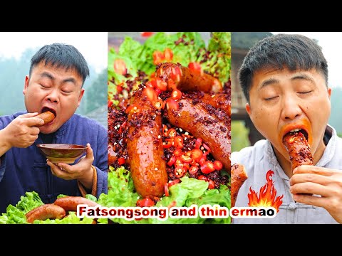 mukbang | Screws | Chicken feet | Large chicken legs | Grilled sausages | funny mukbang|chinese food