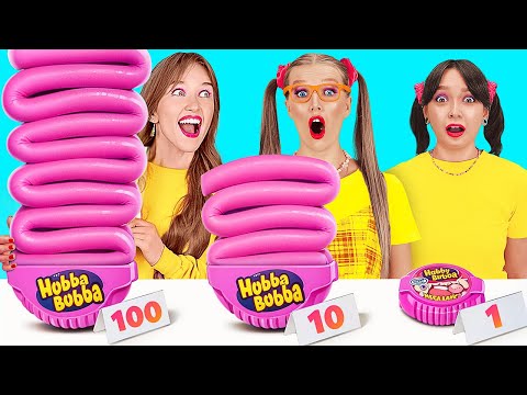 1000 Layers Food Challenge! Giant vs Tiny Food & Funny Moments by 123 GO!