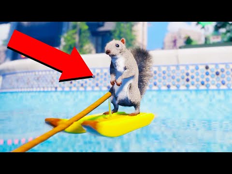 I'M A SQUIRREL WITH WATER SKI'S?! (Squirrel With A Gun)