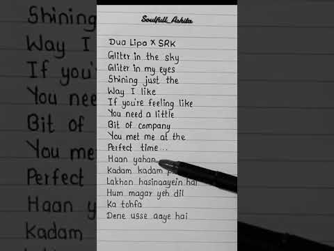 Dua Lipa x SRK  #lyricvideo #lyrics #music #shorts