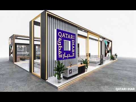 Qatari Diar Booth | #exhibitiondesign #runway #stablediffusion #3d #essamsoliman #cityscape