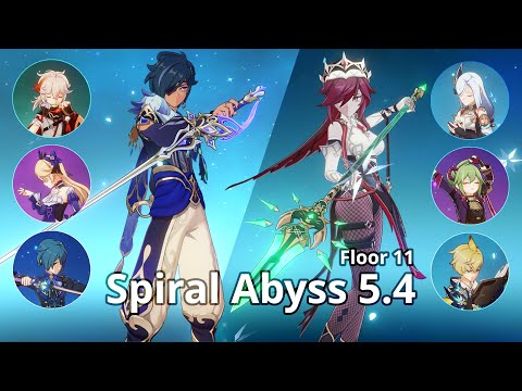 5.4 NEW ABYSS C6 Kaeya & C6 Rosaria Superconduct - Floor 11 (9 Stars) | Genshin Impact