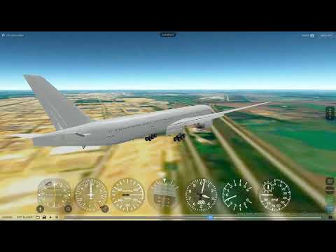 Landing a plane with no elevators or ailerons