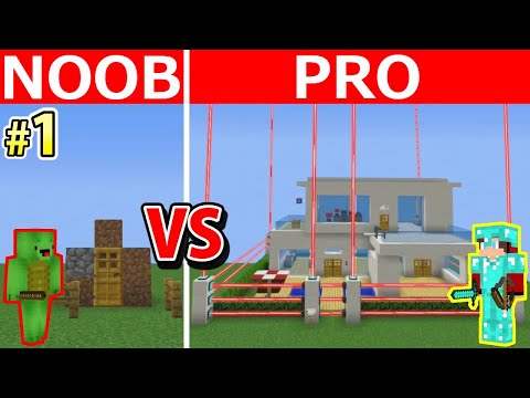 NOOB vs PRO Episode 1: SAFEST SECURITY HOUSE BUILD CHALLENGE