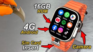 DW99 Ultra 4G Android SmartWatch With SimCard Insert & Camera⚡️2GB RAM + 16GB ROM + HotSpot⚡️