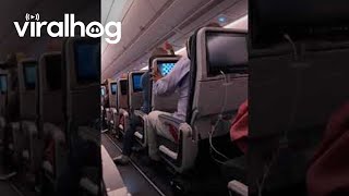 Airline Passenger Upset at Reclined Seat || ViralHog