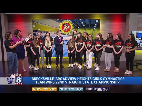 Fox 8 Morning Show congratulates BBHHS Bees Gymnastics team for 22nd State Championship