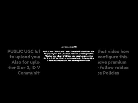 HOW TO UPLOAD AND PUBLISH YOUR 3D MODEL TO THE UGC ITEMS IN ROBLOX TUTORIAL!!! PUBLIC UGC IS HERE!!!