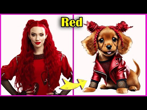 DESCENDANTS THE RISE OF RED CHARACTERS AS PUPPY