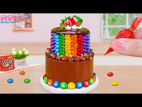 Enjoy Melting OREO Cake💘How To Make Miniature Rainbow Chocolate Cake Decorating🌈Pipi Yummy Cakes