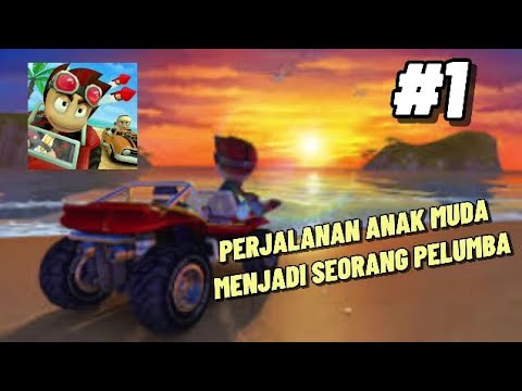 Aku seorang remaja yang bercita-cita menjadi pelumba hebat!! Beach Buggy Racing part 1 (Malaysia)