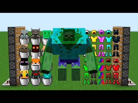 Mutant zombie + all mobs in bucket + all armors combined