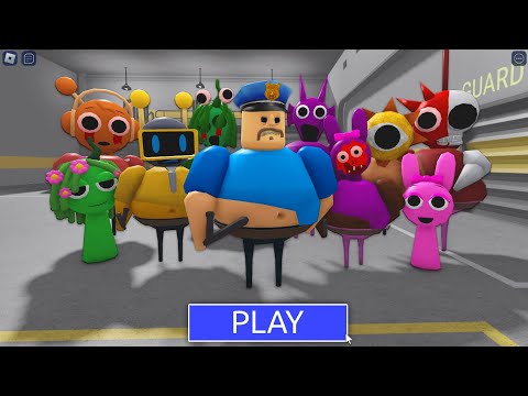 FAMILY! SPRUNKI BARRY Walkthrough Full GAMEPLAY #ScaryObby #roblox