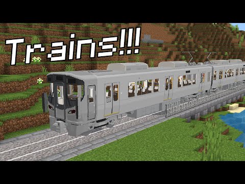 Minecraft Bedrock Edition with Trains!!