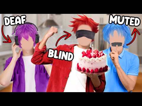 Squad IRL BLIND, DEAF &  MUTE BAKING CHALLENGE!!