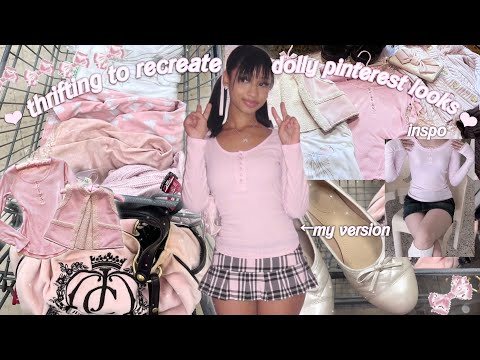 thrift with me ♡ recreating dolly pinterest looks! ౨ৎ