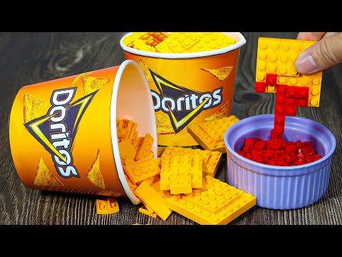 How to (not) make the best salty TORTILLA Doritos CHIPS Recipe LEGO Fat Food ❤️🌮