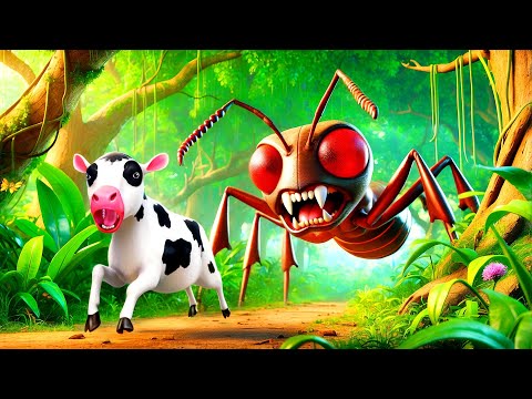 Big Ant Attacks Small Cow: Epic Rescue Adventure - Thrilling Cow Story with a Happy Ending!