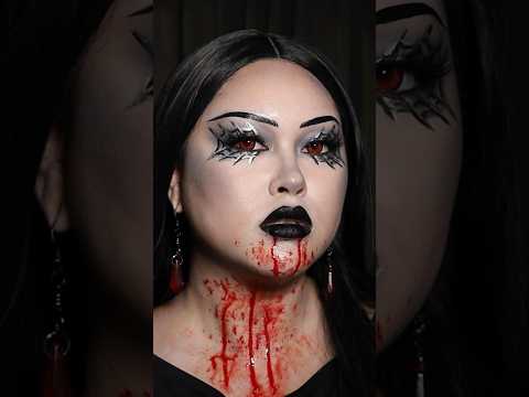 It’s spooky szn! Teamed up w @MehronMakeupOfficial for their gothic vampire kit! #vampire #makeup