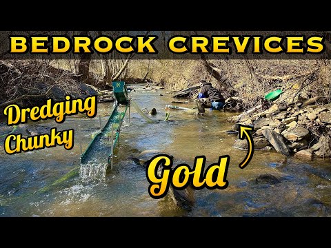 Gold Prospecting Bedrock Crevices packed with Gold