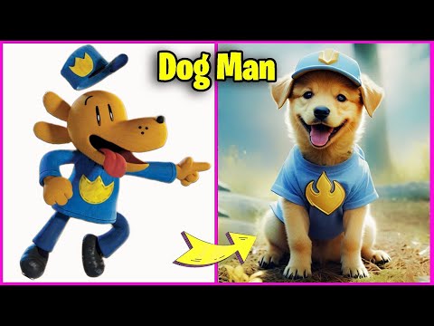 DOG MAN Characters In Real Life | Guess The Dog Man Characters By Their Voice | 🦮👮