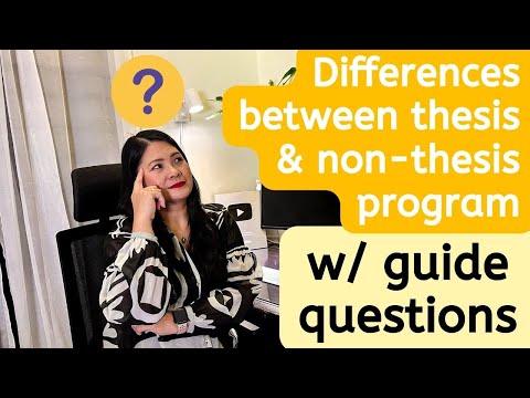 Differences between thesis & non-thesis program | Master’s degree