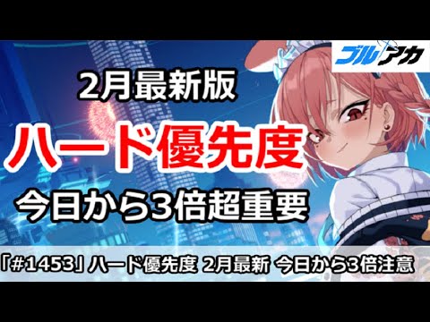 【ブルアカ】2月最新版 ハード周回優先度 今日から3倍で超重要！【ブルーアーカイブ】