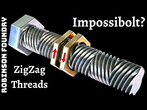 Making a bolt with ZIGZAG threads - SO STRANGE! - Lost PLA metal casting