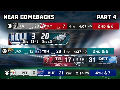 Comebacks That Fell Short in the 2023 NFL Season | Part 4