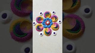 🌻Colourful Rangoli🌻For Beginners🌻 #begginnersrangoli #trending#ytshorts#art#viralshorts #shortsfeed